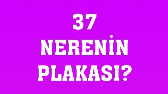 37 Plaka Nerenin Plakasıdır?