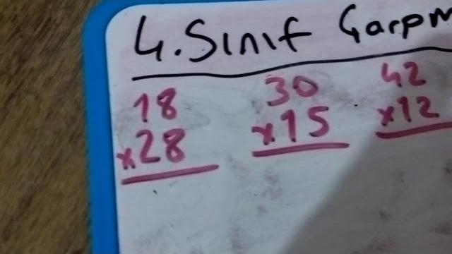 4.Sınıf Matematik Çarpma İşlemi