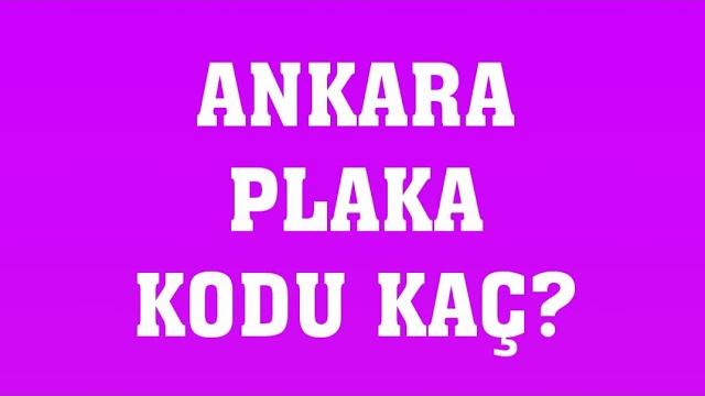 Ankara'nın Plakası Kaç?