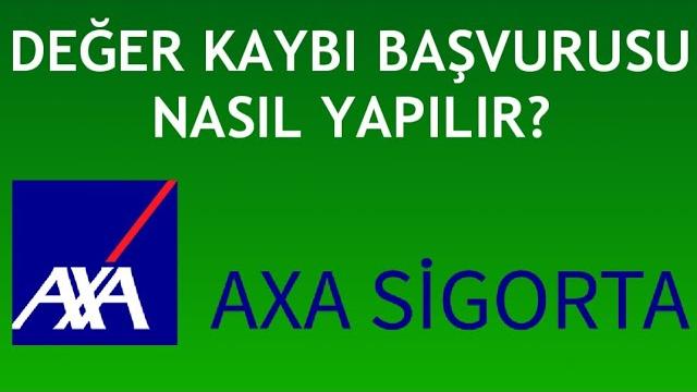 AXA Sigorta Değer Kaybı Başvurusu Nasıl Yapılır?