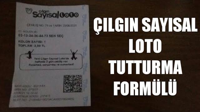 Çılgın Sayısal Loto Tutturma Formülü (Garanti Tahminler)