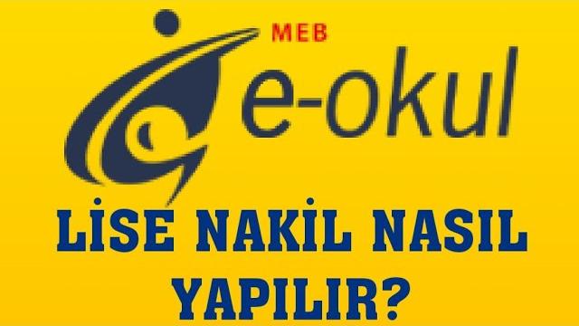 E-Okul Lise Nakil Nasıl Yapılır?
