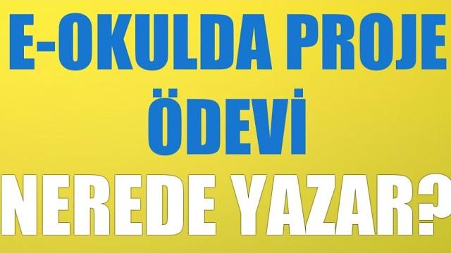 E-Okulda Proje Ödevi Nerede Yazar?