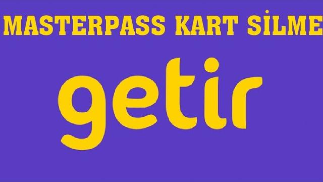 Getir Masterpass Kart Silme