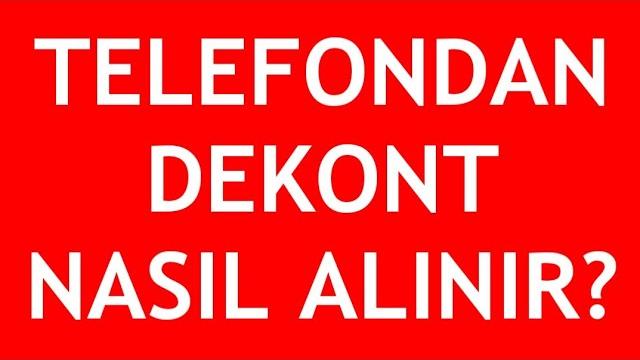 Telefondan Dekont Nasıl Alınır?