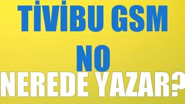 Tivibu Gsm No Nerede Yazar?