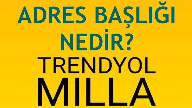Trendyolmilla Adres Başlığı Nedir? Ne Yazılır?