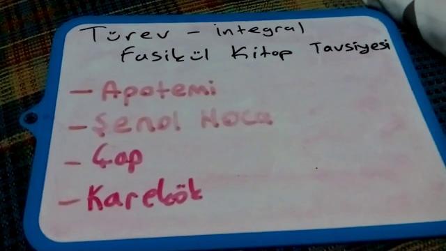 Türev - İntegral Fasikül Kitap Tavsiyeleri