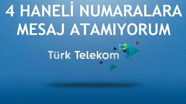 Türk Telekom 4 Haneli Numaralara Mesaj Atamıyorum Ne Yapmalıyım?
