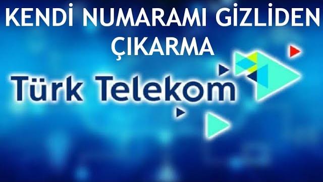 Türk Telekom Kendi Numaramı Gizliden Çıkarma