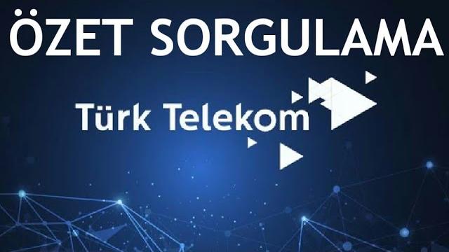 Türk Telekom Özet Sorgulama Nasıl Yapılır?