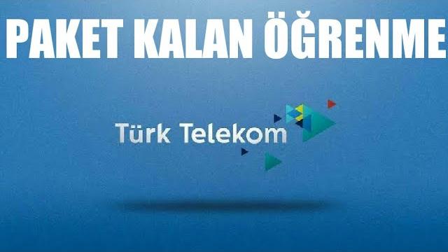 Türk Telekom Paket Kalan Öğrenme