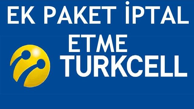 Turkcell Ek Paket İptal Etme