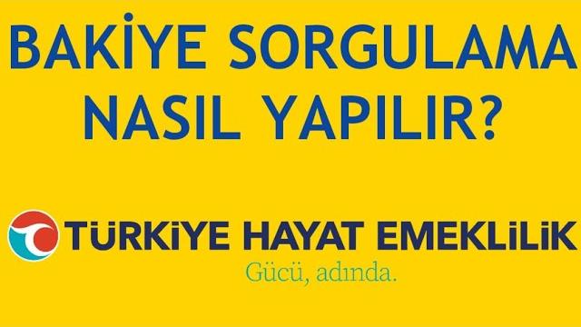 Türkiye Hayat Emeklilik Bakiye Sorgulama Nasıl Yapılır?