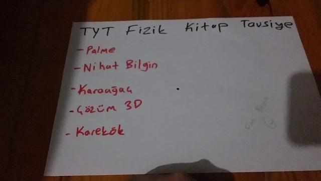 TYT Fizik Kitap Tavsiyeleri