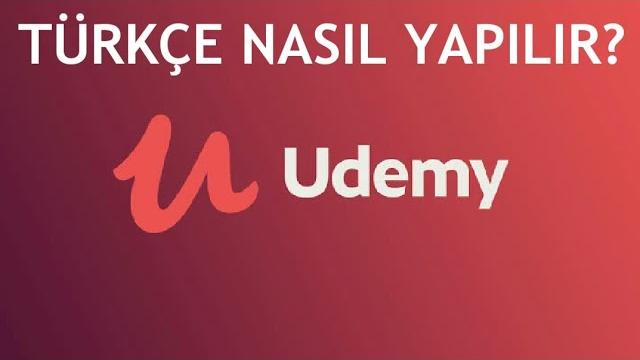 Udemy Türkçe Nasıl Yapılır? Dil Değiştirme