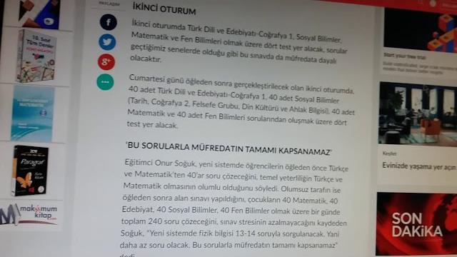 Üniversite sınavı YKS (Yeni sistem belli oldu)