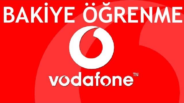 Vodafone Bakiye Öğrenme