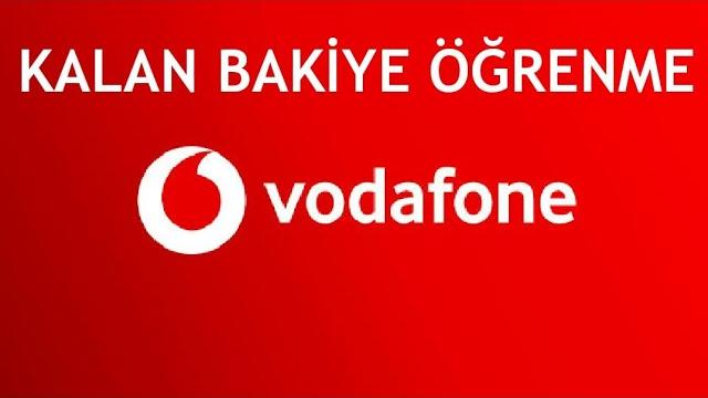 Vodafone Kalan Bakiye Öğrenme