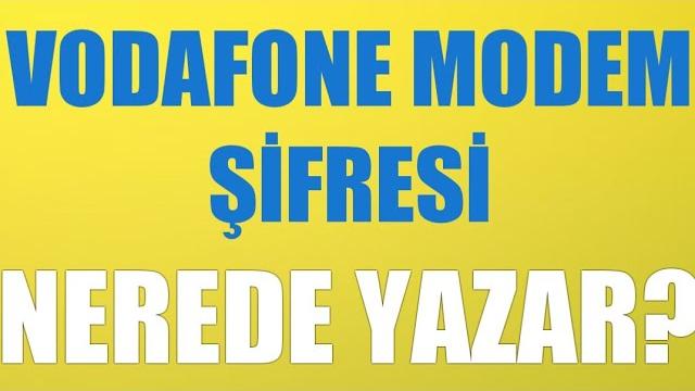 Vodafone Modem Şifresi Nerede Yazar?
