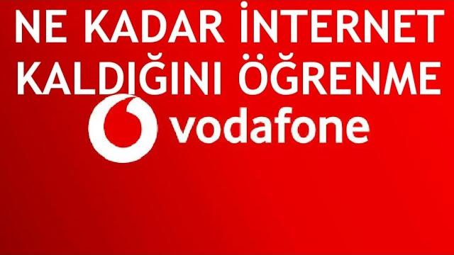 Vodafone Ne Kadar İnternet Kaldığını Öğrenme
