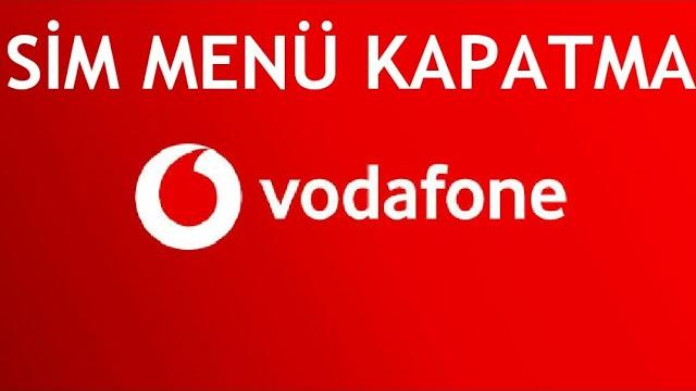 Vodafone Sim Menü Kapatma