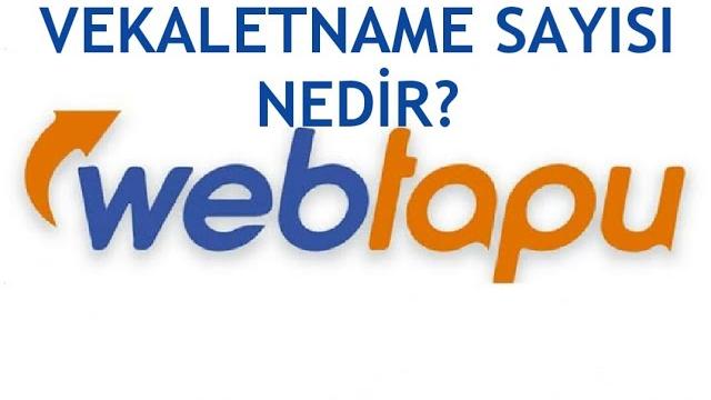 Web Tapu Vekaletname Sayısı Nedir?