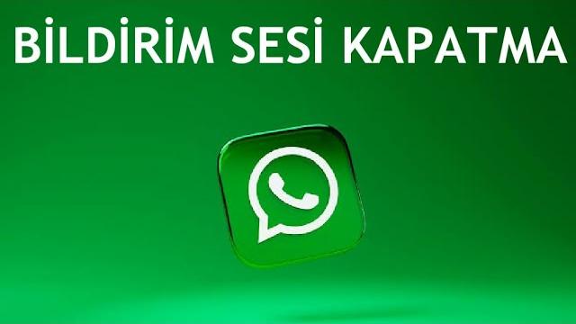 Whatsapp Bildirim Sesi Kapatma Nasıl Yapılır?