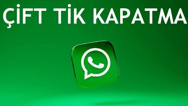 Whatsapp Çift Tik Kapatma Nasıl Yapılır?