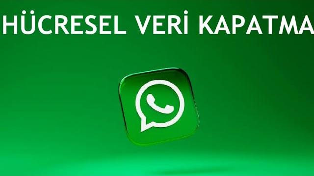 Whatsapp Hücresel Veri Kapatma