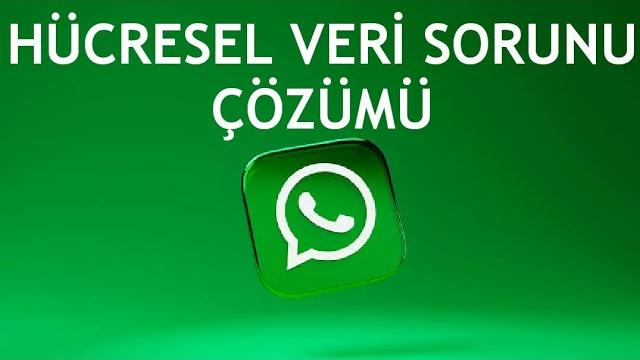 Whatsapp Hücresel Veri Sorunu Çözümü