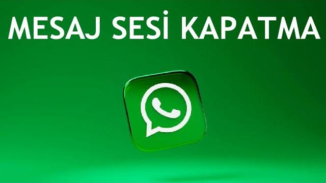 Whatsapp Mesaj Sesi Kapatma Nasıl Yapılır?