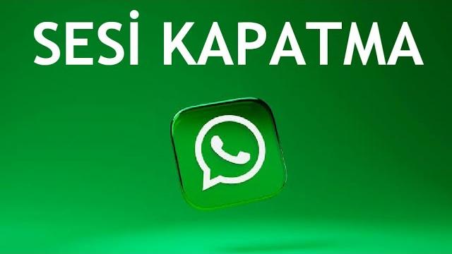 Whatsapp Sesi Kapatma Nasıl Yapılır?