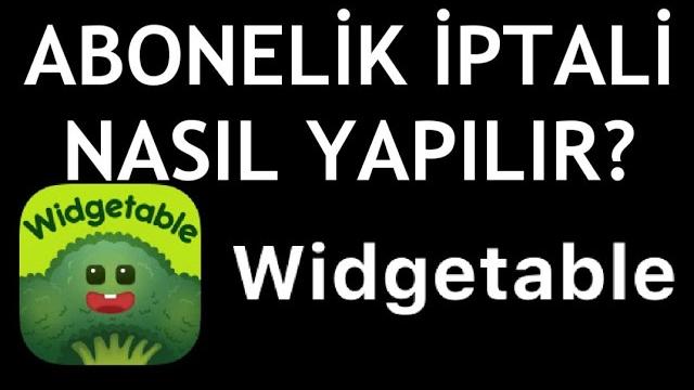 Widgetable Abonelik İptali Nasıl Yapılır?