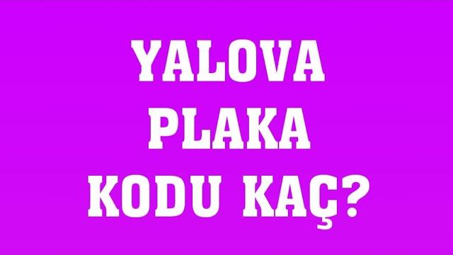 Yalova'nın Plakası Kaç?