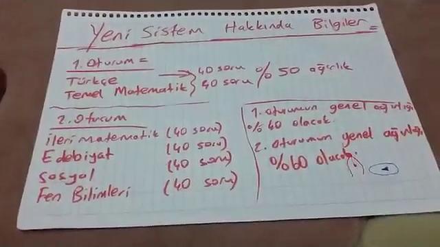 Yeni Sistem Hakkında Önemli Bilgiler (YKS)