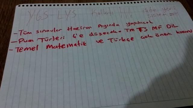 Ygs-Lys Kalktı işte yeni sistem!!!