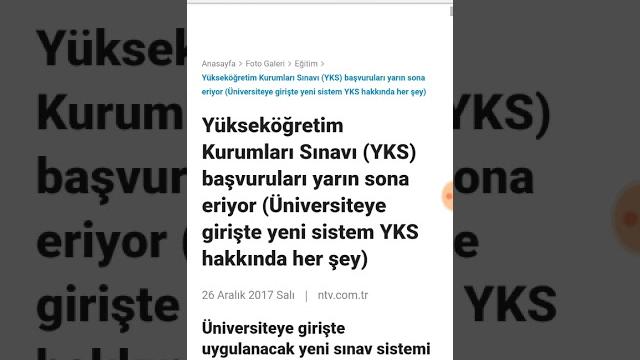 YKS başvurusu için son 1 gün!