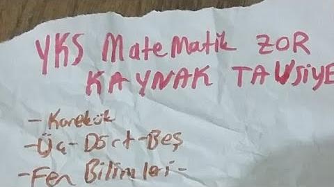 YKS Matematik Zor Kaynak Tavsiyeleri