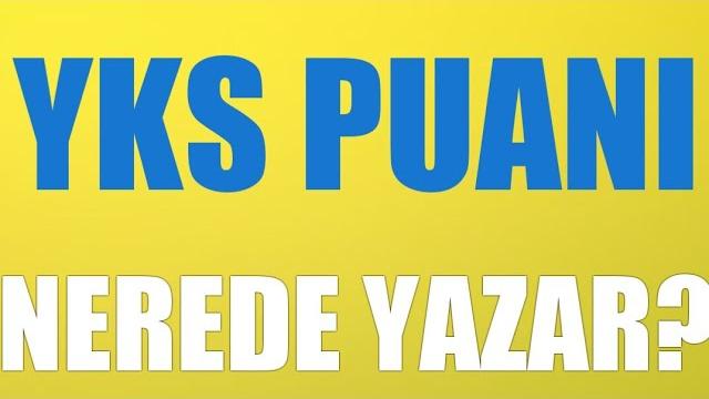 YKS Puanı Nerede Yazar?