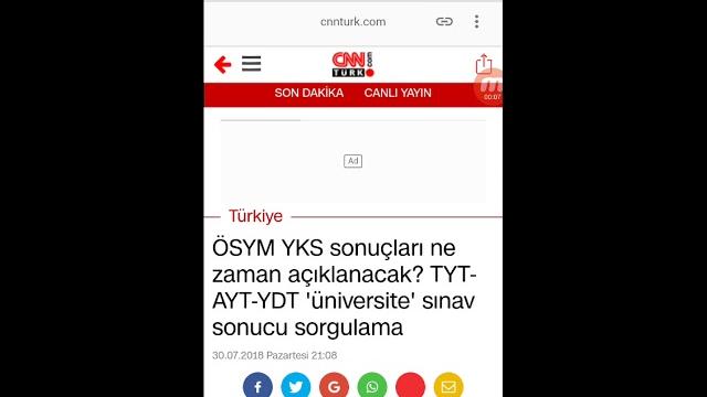 YKS SONUÇLARI AÇIKLANDI [SON DAKİKA]