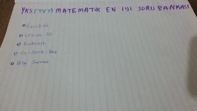 YKS (TYT) En İyi Matematik Kitabı (Anket)