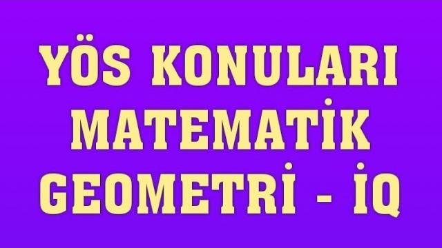 YÖS KONULARI - GÜNCEL