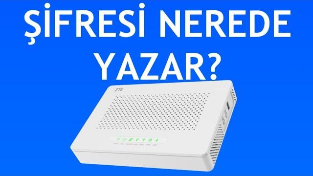 Zte Modem Şifresi Nerede Yazar?